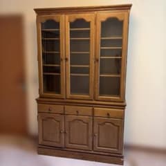 北海道　旭川家具　近藤工芸　オーク材　食器棚　キャビネット　タンス　OAK 食器棚 オーク材 旭川 近藤工芸 無垢材 - メルカリ