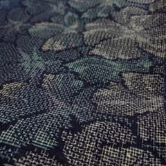 G 夏物 美品 大島紬 夏大島 風景模様 藍染 絽 紗 薄物 正絹 小紋 着物 E 夏物 大島紬 夏大島 花模様 藍色 絽 紗 薄物 正絹 小紋 着物 K10