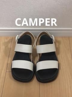 カンペール DANA サンダル ホワイト レザーサンダル サイズ38 - メルカリ