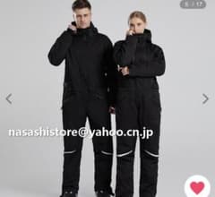 スキー・スノボウェア(XL•黒)メンズ　つなぎタイプ【新品.未使用】のサムネイル