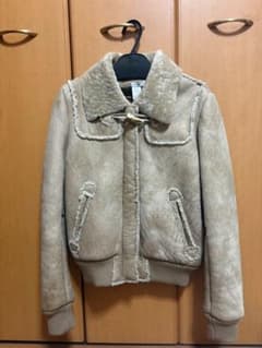 【希少】00sOLD GAP レザー ムートンジャケット 短丈のサムネイル