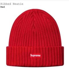 Supreme ribbed beanie redのサムネイル