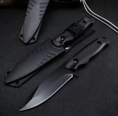 アウトドアナイフ 19.8cm 黒刃 サバイバル 釣り 登山 送料無料のサムネイル