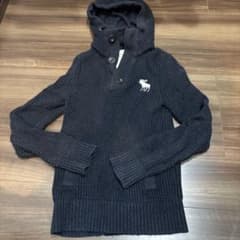 Abercrombie & Fitch フード付きセーター S ネイビーのサムネイル