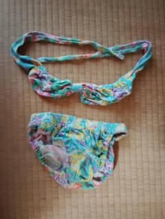 女子　水着 ビキニ パステル調 ブラ　パンティ　セット 子供用　プラ長 95cmのサムネイル