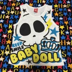 ベビド☆タンクトップ水色&白120のサムネイル