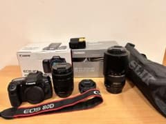 Canon EOS80D トリプルレンズセット　三脚付のサムネイル
