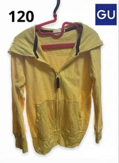 【美品】 GU イエロー パーカー 100%コットンのサムネイル