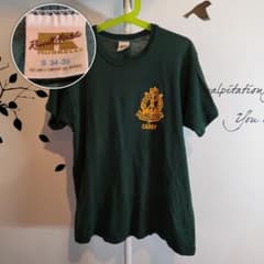 70s80s RUSSELL 金タグ ヴィンテージ半袖Tシャツ ダークグリーン 