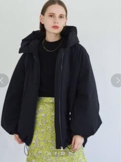ELENDEEK／パディングフォルムコートブラックのサムネイル