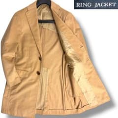 J7122 美品 リングヂャケット ウールカシミヤチェスターコート キャメル48 J7122 美品 リングヂャケット ウールカシミヤチェスターコート