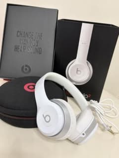 Beats Solo2 オンイヤーヘッドホン ホワイト 有線ケーブル ケース