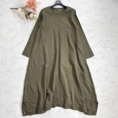 BEARDSLEY ビアズリー リネン テント ワンピース カーキ - メルカリ