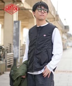 DANTON ダントンナイロンタフタ インサレーションノーカラーベスト XXL