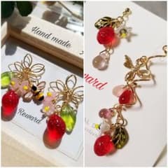 ◆定番人気商品◆蜜蜂舞ういちご農園◯*.ピアスのサムネイル