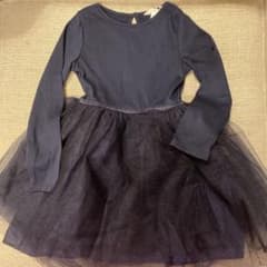 H&M  ワンピース  キッズ　ネイビー　135〜140㎝のサムネイル