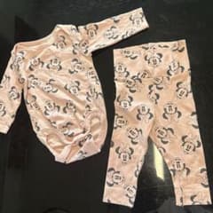 ミニーマウス プリント ベビーパジャマセットのサムネイル
