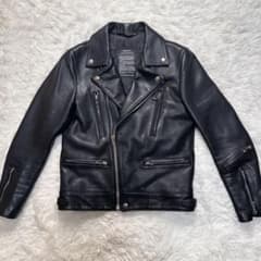 美品✨【UNUSED アンユーズド】ダブルライダースジャケット UNUSED - UNUSED ライダースジャケットの通販 by ユウキ's shop｜アン