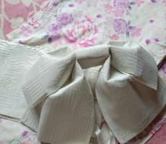 【値引き】白地浴衣と作り帯(新品)のセットのサムネイル