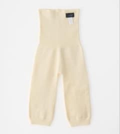 新品未使用　くらしきぬ　はらぱん　シルク&ウール ハイウエスト クリーム色のサムネイル