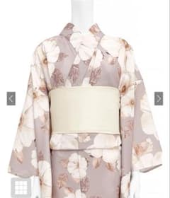 【浴衣のみ】GRLレディース 浴衣 くすみピンク花柄 美品のサムネイル