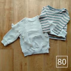 長袖Tシャツ 女の子 80cm 2枚セットのサムネイル