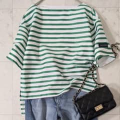 極美品★MADISONBLUE マディソンブルー ボーダーカットソー グリーン 極美品☆MADISONBLUE マディソンブルー ボーダーカットソー グリーン