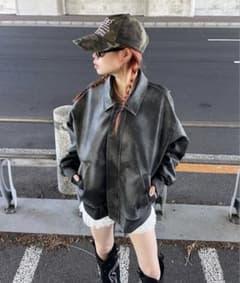 sedacle セダクル ヴィンテージライク合皮ブルゾンのサムネイル