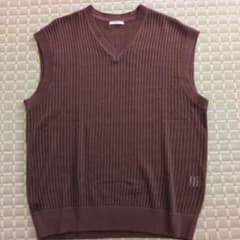 GU メッシュ編みブラウンニットベストのサムネイル