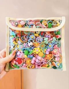 キッズ ヘアゴム 大容量セット カラフル モチーフ6個セット♡ (送料無料)のサムネイル