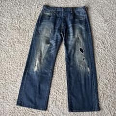 リーバイス201 片ポケット W31 ダメージ加工 LEVI'S 1890年復刻 - メルカリ