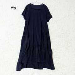 Y's ワイズ 洗える ロングワンピース ドッキング ネイビー M Y's ワイズ 洗える ロングワンピース ドッキング ネイビー M - メルカリ