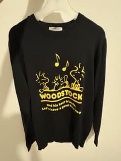PEANUTS ウッドストック ニット ブラック - メルカリ