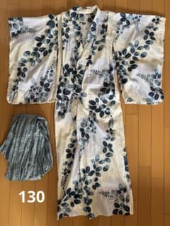 utatane 花柄浴衣 130 帯セットのサムネイル