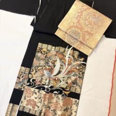 黒留袖・袋帯セット 落款 螺鈿 金彩 TM26071501 - メルカリ