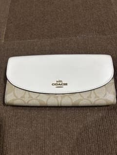 COACH フラップ式長財布 ホワイト/ベージュのサムネイル