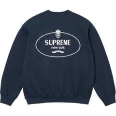 【Navy 最安値】Supreme Crest Crewneck サイズMのサムネイル