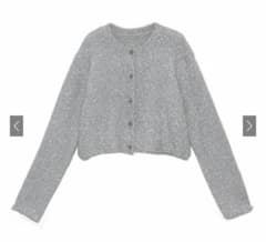 GRL ラメシャギーニットショート丈カーディガン[an1634]