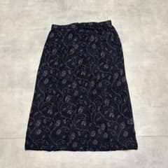 FORMAT ロングスカート 花柄 総柄 ネイビーのサムネイル
