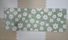 キッチンマット　45×120cm　緑色花柄のサムネイル