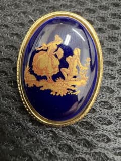 LIMOGES リモージュ 陶磁器 ブローチ ペンダントトップ