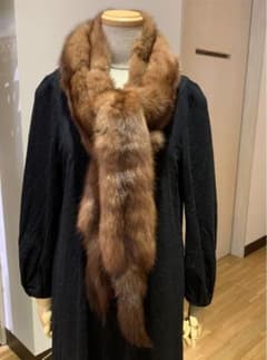 上質美品 ❣️ロシアン セーブル ロング ストール《貂皮 毛皮 大衣 