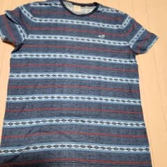 Hollister Tシャツ ブルー ボーダー柄 Mのサムネイル