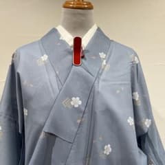 洗える夏着物 絽 優しい水色系 ちょっとグレー 源氏香 中古美品 - メルカリ