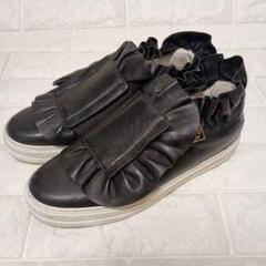 ROGER VIVIER ロジェヴィヴィエ レザー　フリル　スニーカー　黒