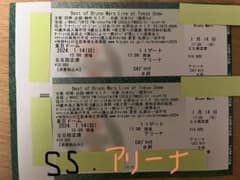 ブルーノマーズ　1月14日(日)  アリーナSS席2枚　Bruno Marsのサムネイル
