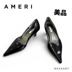 美品 アメリヴィンテージ WAVE CUTTING PUMPS 黒 S 22.5 - メルカリ