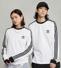 adidas ストライプトレーナー Lサイズ ホワイトのサムネイル