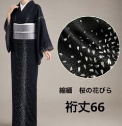 新品上質紬　単衣　花間道　②( 訪問着、黒留袖、袋帯なども出品) 正絹訪問着 縮緬 舞桜 ①( 訪問着、黒留袖、紬、袋帯なども出品