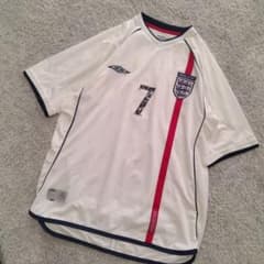 2002 イングランド代表 ベッカム ユニフォーム L当時物 柴田ひかり